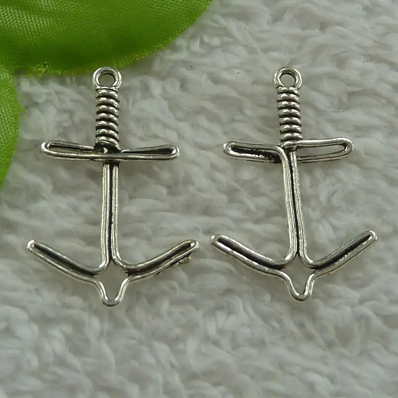 192 шт. анкерные соединители из античного серебряного сплава 38x24 мм аксессуар