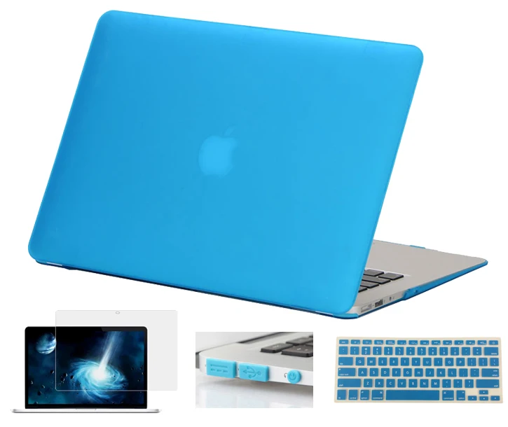 Матовый Прозрачный чехол 4 в 1 для Apple Macbook Air Pro Retina 11 12 13 15 сумка ноутбука Touchbar Mac book 6