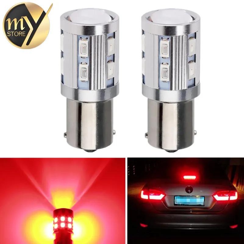 2 шт. 1156 BA15S 12 SMD Samsung 5730 Светодиодная лампа высокой мощности p21w R5W Автомобильные