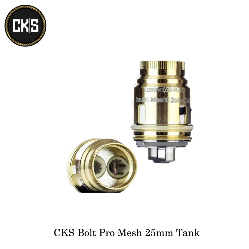 Электронные сигареты CKS Bolt Pro Mesh 25 мм бак распылитель 6 мл емкость нижний поток
