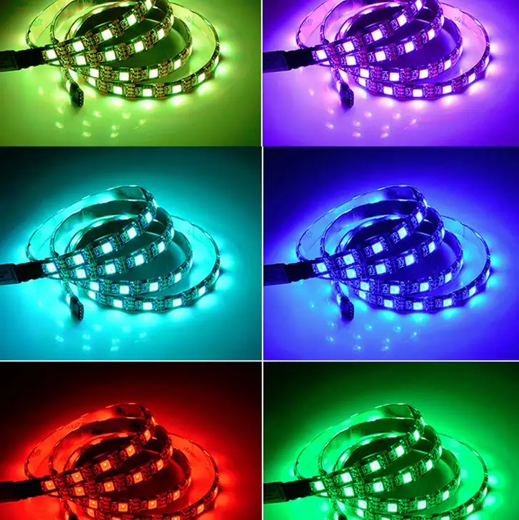 Светодиодная лента RGB SMD5050 для подсветки телевизора ПК комплект с 17 клавишами RF