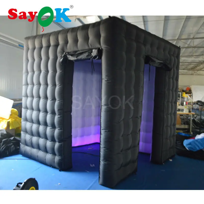 Горячая Распродажа Черная надувная фотобудка/надувная Свадебная фотобудка