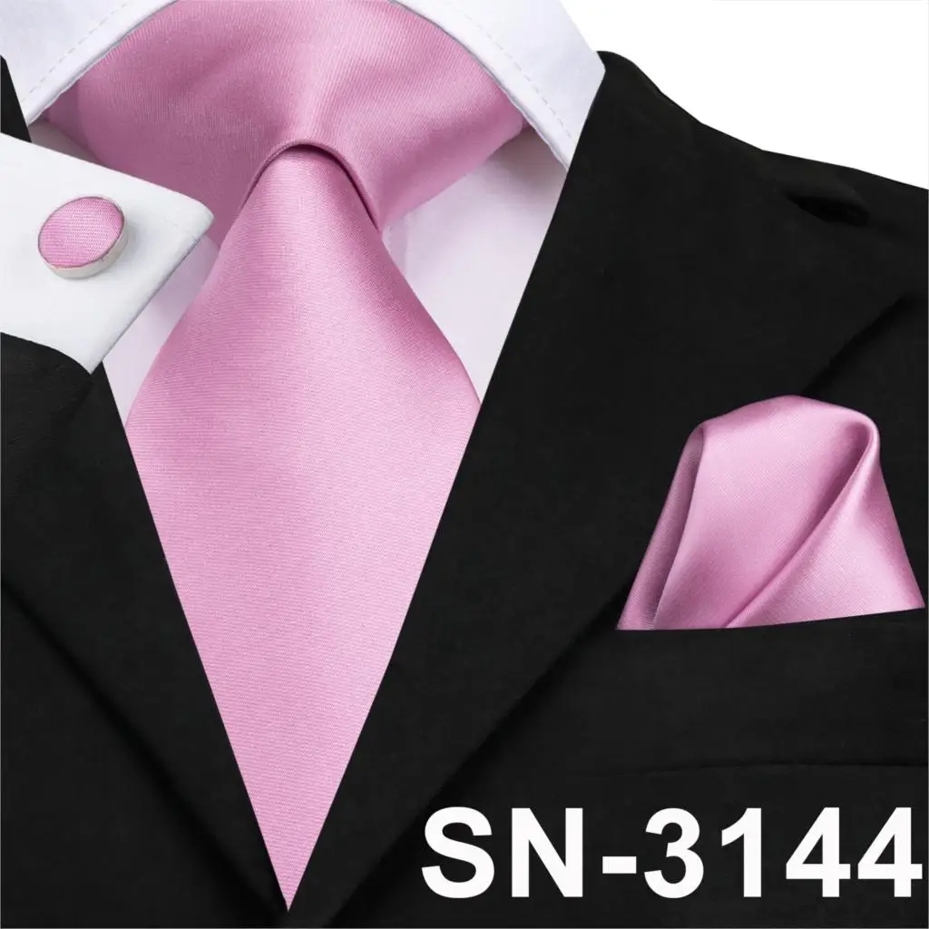 SN-3142 Hi-Tie мужской галстук шелковый галстук золотой желтый плотные галстуки для мужчин Модный свадебный деловой ГАЛСТУК, носовой платок, запонки набор для мужчин - Цвет: SN-3144