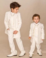 ivory 4 piece suit boy wedding suits boy tuxedo jacketpantsvesttie boys dress suit boys formal wear