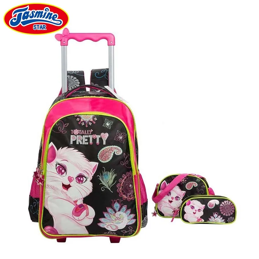 JASMINESTAR детские школьные сумки на колесиках новые съемные Сумки с рисунками 3