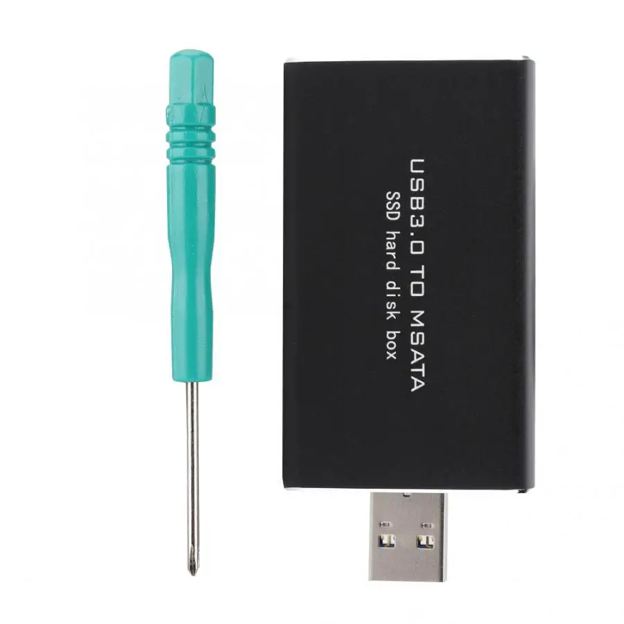 MSATA к USB3.0 алюминиевому SATA3 твердотельному мобильному жесткому диску ASM1153E