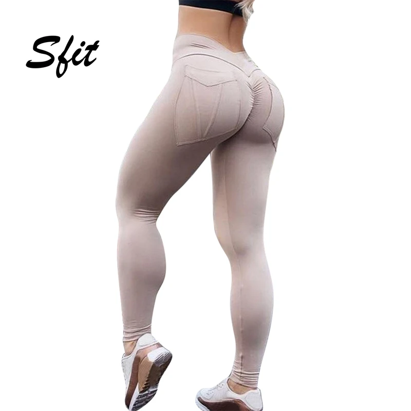 Sfit женские сексуальные штаны для йоги и фитнеса Бесшовные Спортивные Леггинсы