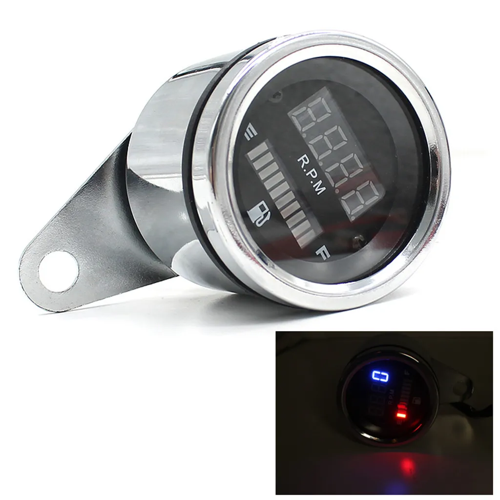 12V красный/синий светодиодный Тахометр для мотоцикла два в одном модель продукта