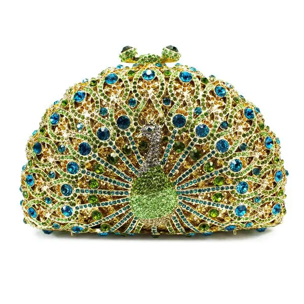 Зеленый Свадебный декор в форме животного Женская вечеривечерние виде павлина