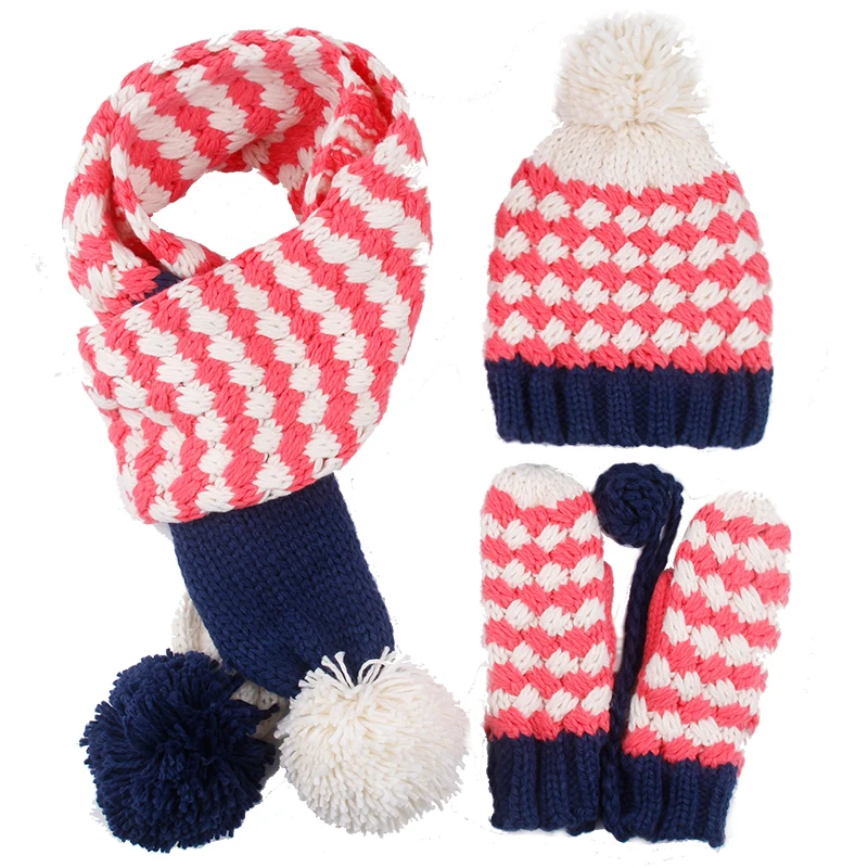 CIVICHIC милые комплекты теплой одежды женская вязаная шапка и шарф перчатки