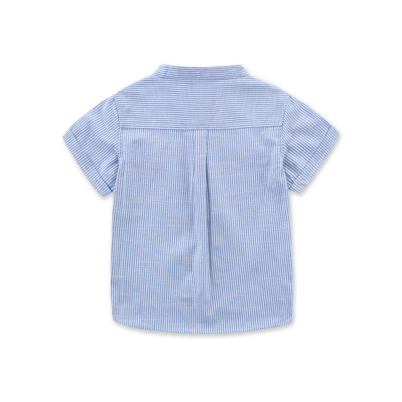 Рубашка в клетку с коротким рукавом для мальчиков европейском стиле|baby boy shirt|boy