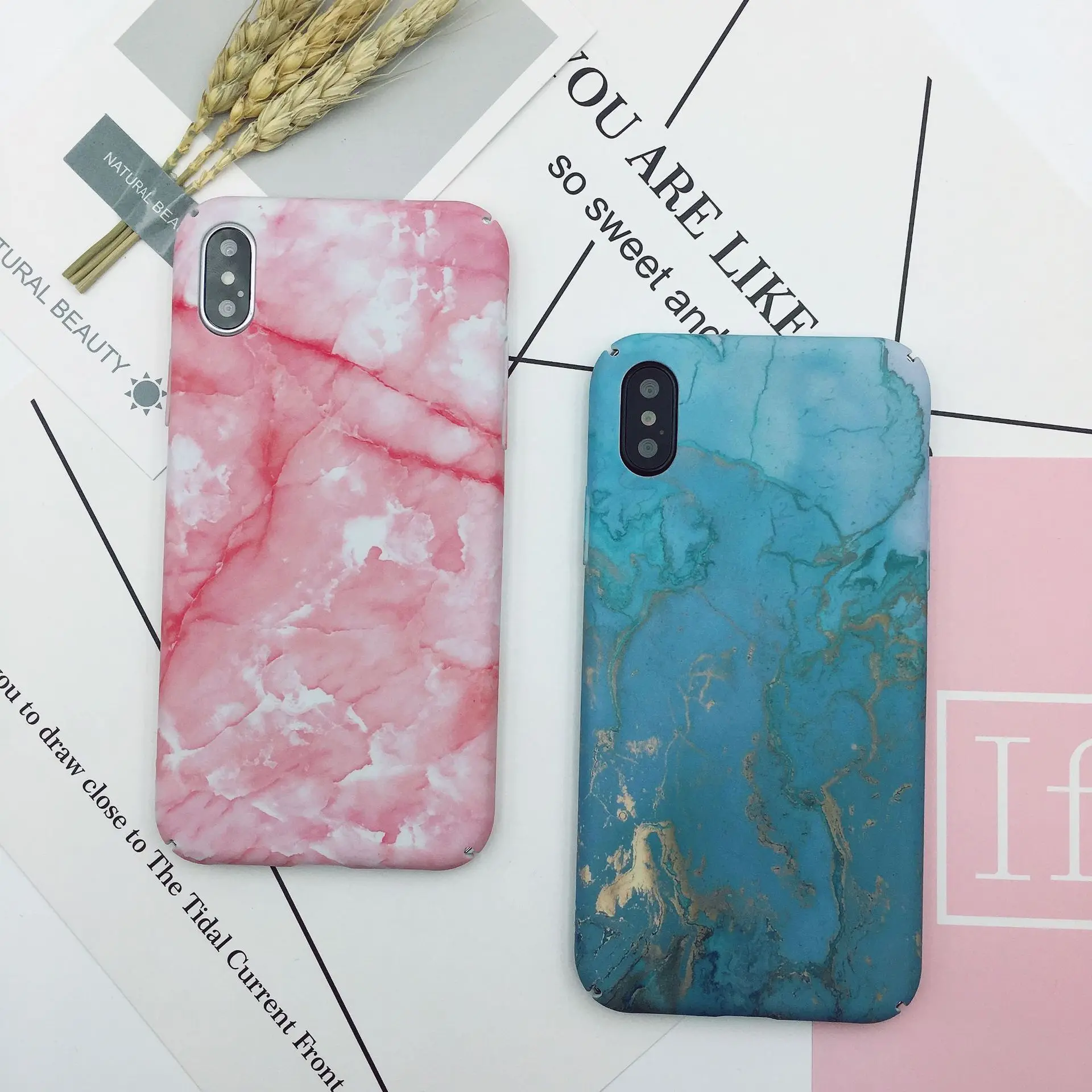 Мрамор телефона чехол для Iphone X принципиально 6s Коке 7 Plus Анти тяжести Футляр Telefoon