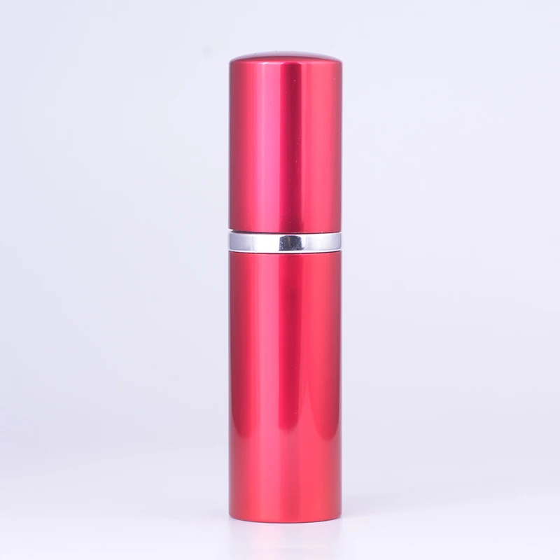 red MUB-5ml/10 мл мини портативный дорожный алюминиевый многоразовый флакон для духов со спреем и пустыми косметическими контейнерами с распылителем - Цвет: red