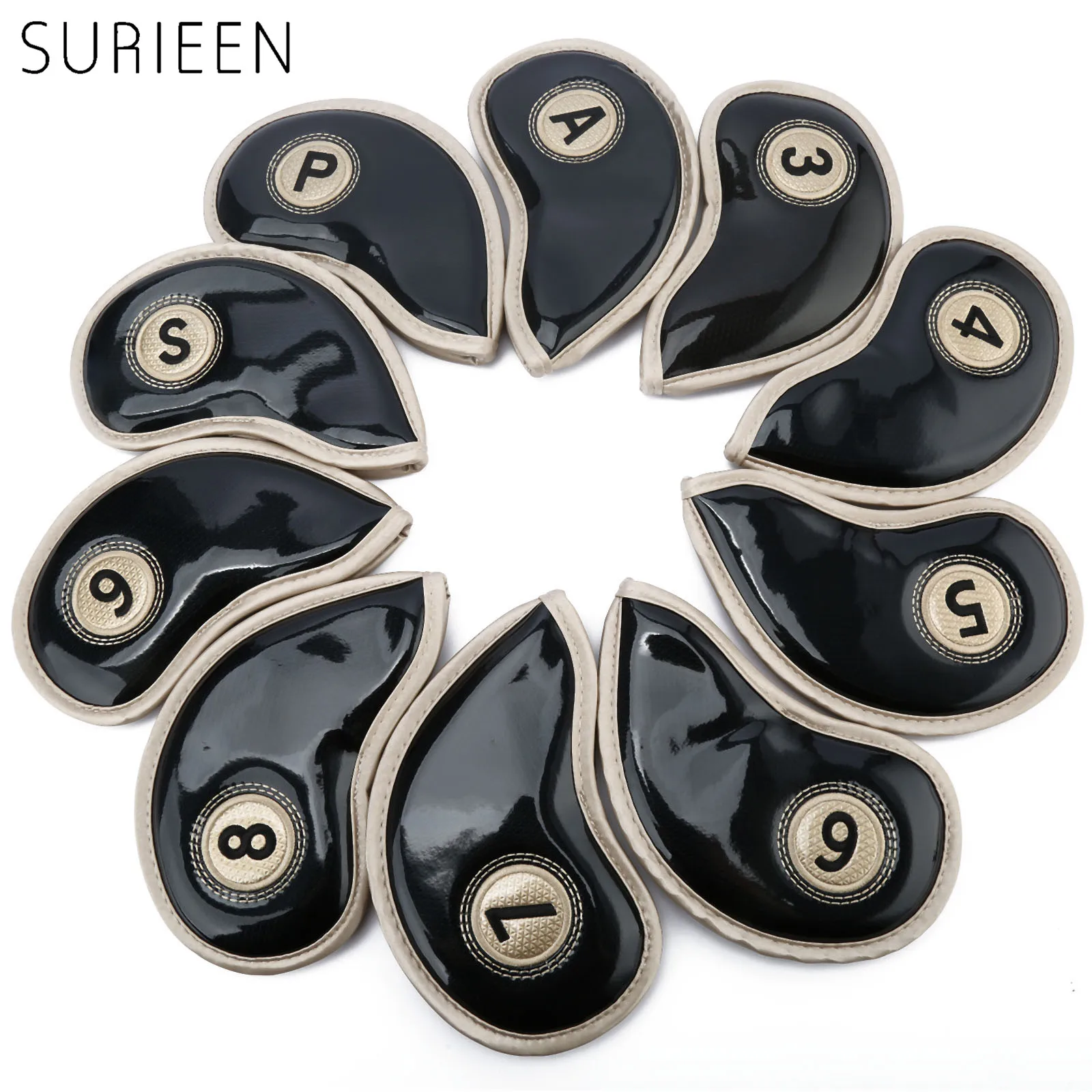 10 шт. клюшка для гольфа Гольф Клуб Крышка головки w/Застежка Гладкая поверхность