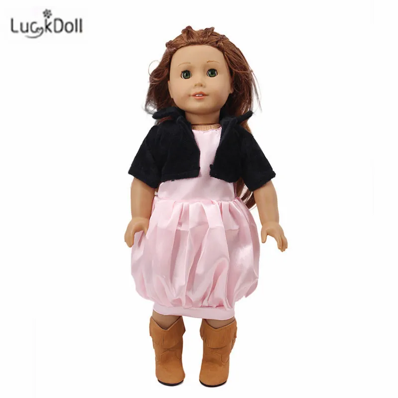 LUCKDOLL1 пара однотонных сапоги размер 18 дюймов американский 43 см Детская кукла