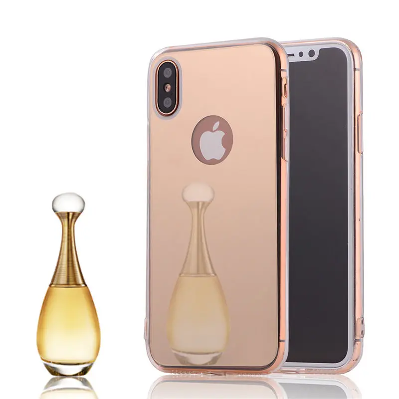 Прозрачный мягкий ТПУ чехол для iphone X XS 5S 5 SE 6 6S 7 Plus 4 4s силиконовый зеркальный |