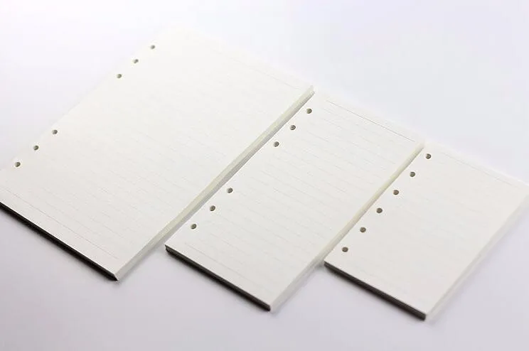 A5/A6 черная и Wahite спираль блокнот наполнитель бумага для Filofax Диарио планировщик внутренние страницы сменного переплета книжная бумага
