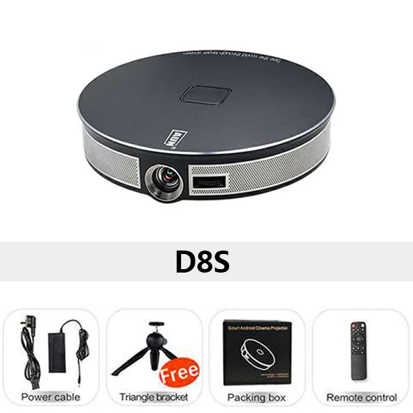 Бренд AUN 3D проектор, разрешение 1280x720. Аккумулятор мАч, Android wifi. Мини-проектор для домашнего кинотеатра, офиса. 1080 P, 4 K, D8S - Цвет: D8S