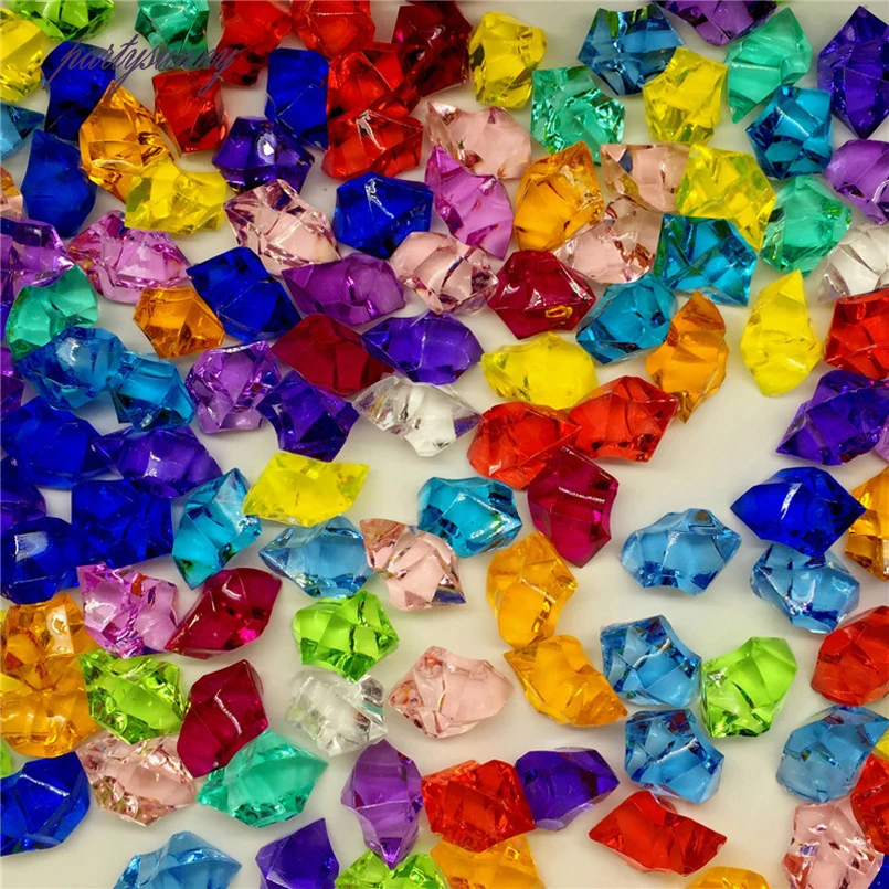 Новая мода Lrregular акрил стразами Пластик Цвет камень ice cube украшения дома Craft 10