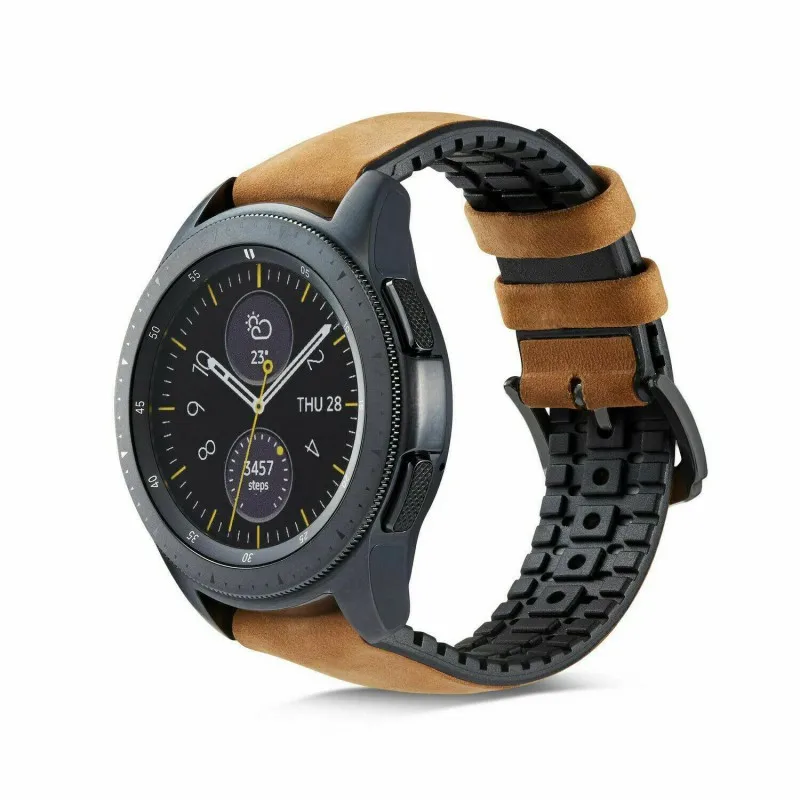Силиконовый ремешок из натуральной кожи 22 мм для samsung Galaxy Watch 46 мм ремешок для samsung S3 Frontier/классический ремешок для часов