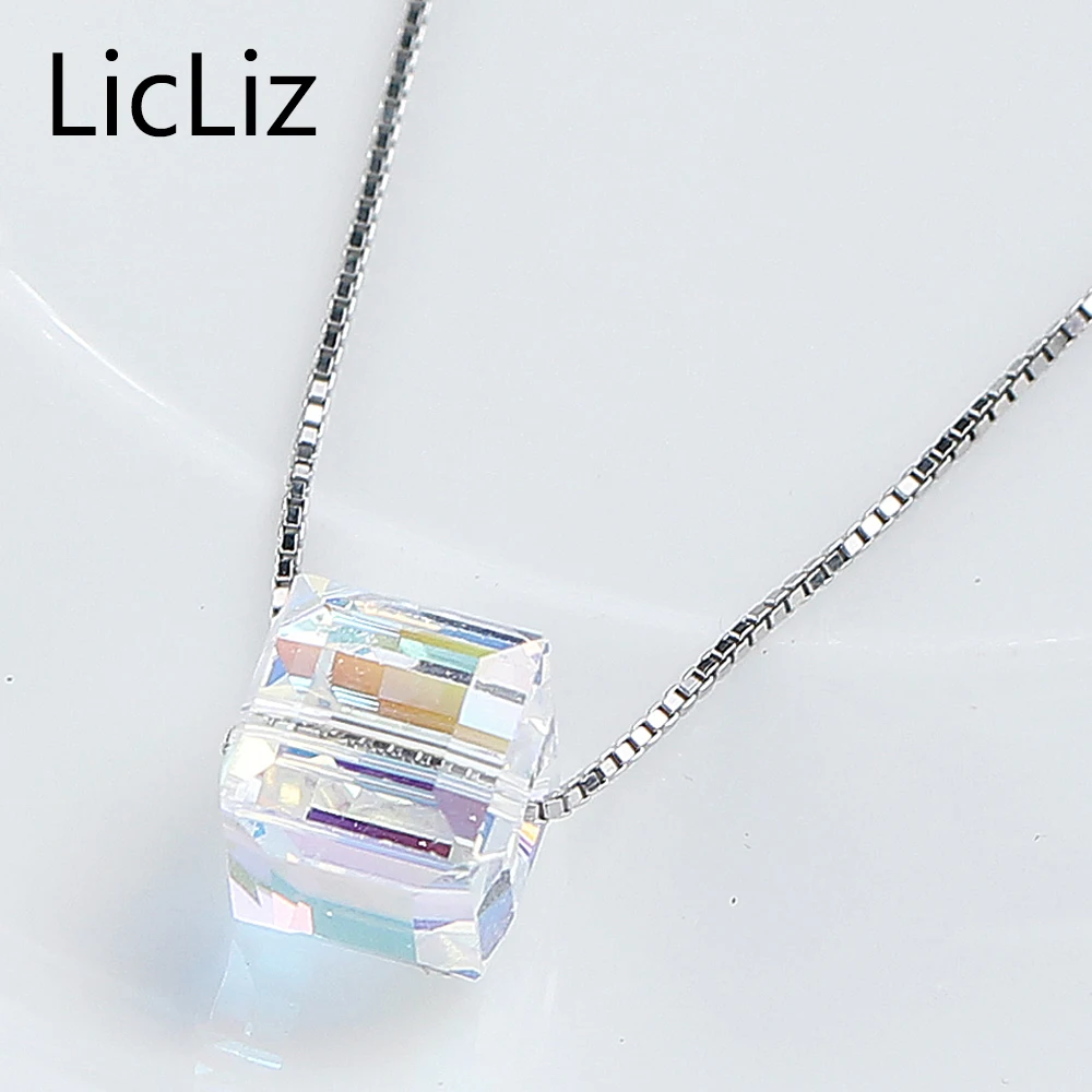 Женское Ожерелье чокер из серебра 925 пробы с кристаллами|pendant necklace|pendant necklaces