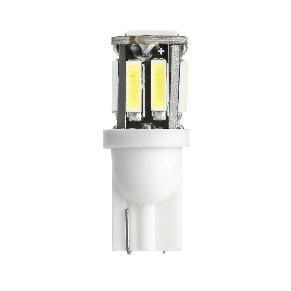 1 шт. W5W 10SMD 7020 SMD автомобильный T10 светодиодный 194 168 Клин сменный обратный приборная панель лампы белые лампочки для габаритных огней