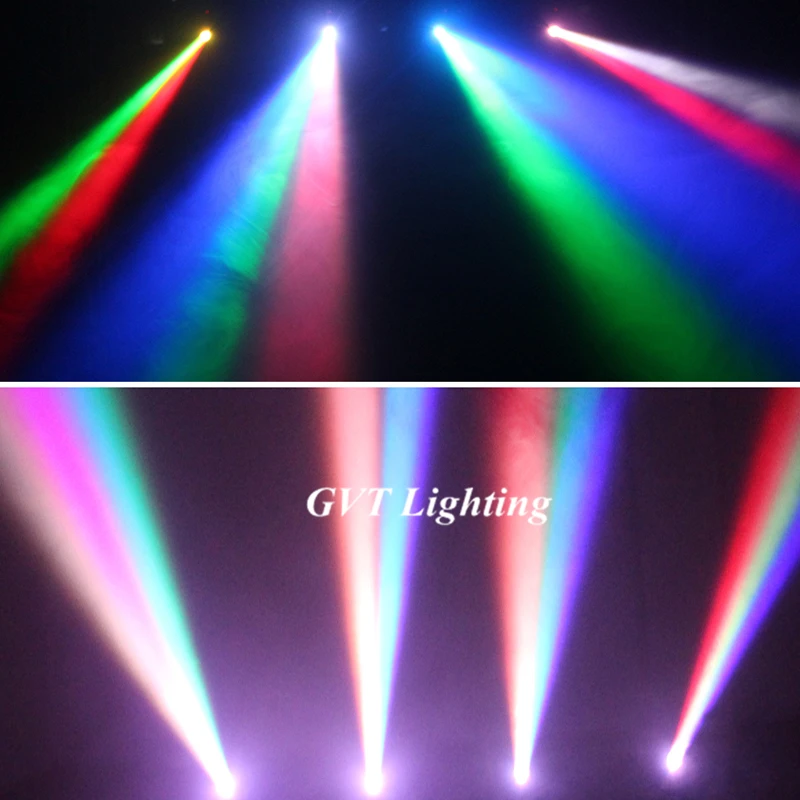DMX512 вращающийся RGBW сценический эффект лампы 10 Вт Светодиодный луч движущаяся головка светильник звуковая активация мастер-раб авто луч сценический светильник ing