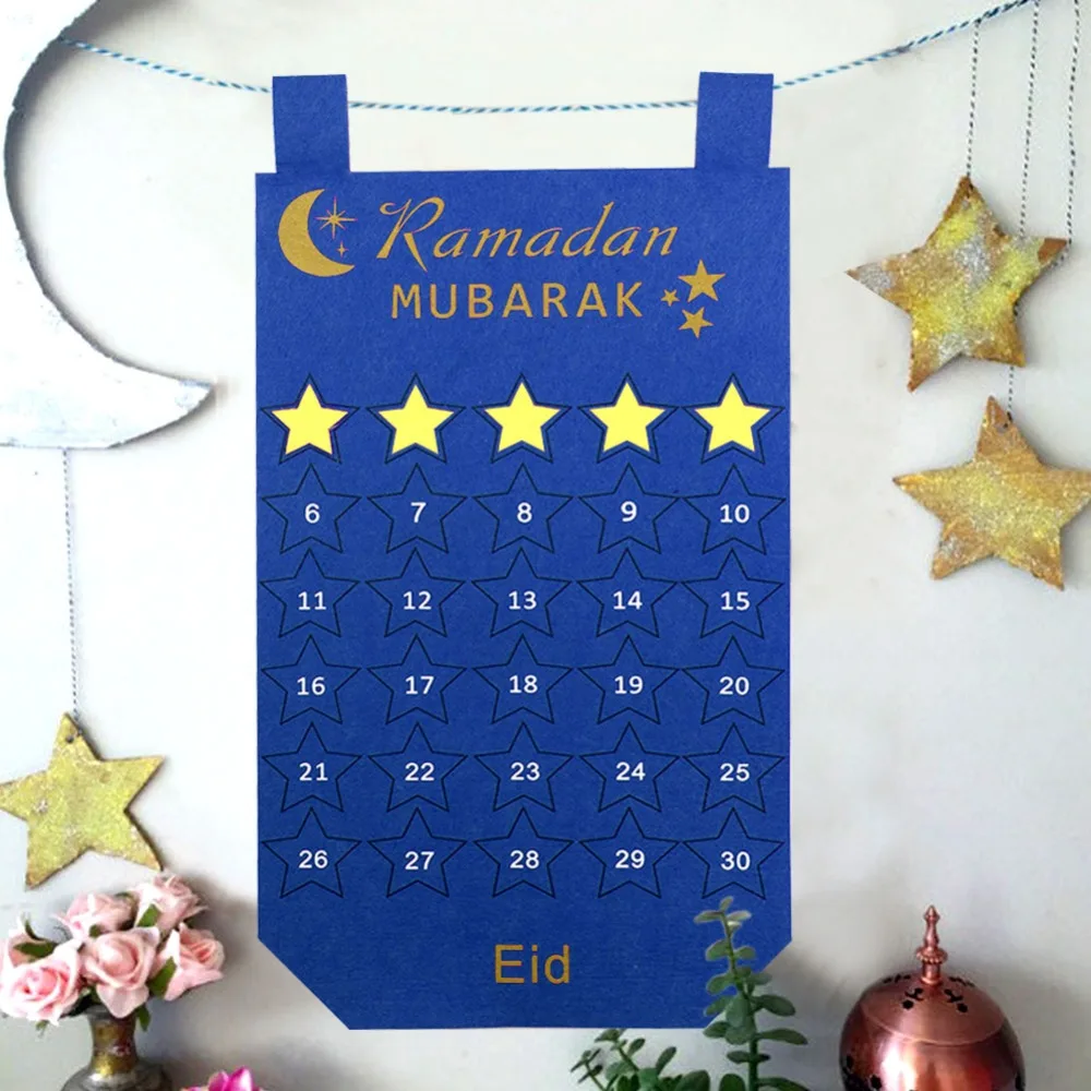OurWarm Eid Рамадан фестиваль Kareem Декор фетровый календарь Стандартный мусульманский