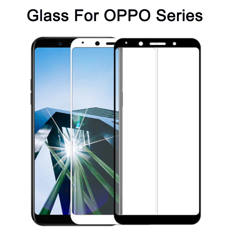 Защитное стекло на весь экран для oppo F5 F7 reno 10x zoom f9 f11 pro f1s стеклянная пленка f 5 7