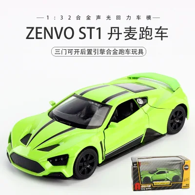 Zenvo ST1 1:32 модель спортивного автомобиля из сплава литая звукосветильник Ка Супер