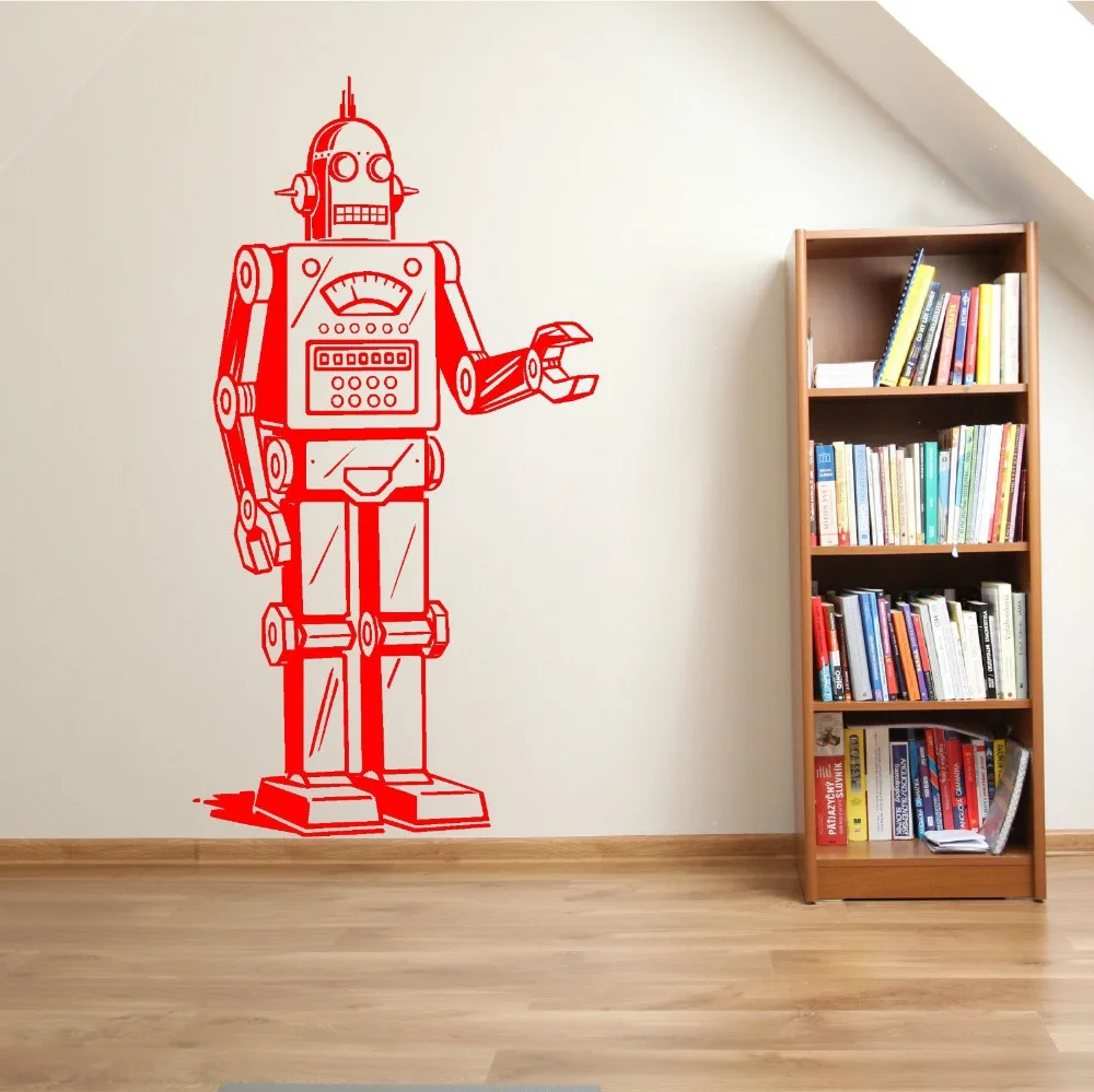 Stop robot vinyl. Робот стен. Виниловая наклейка на стену робот. Робототехника оформление на стену. Робот стен.