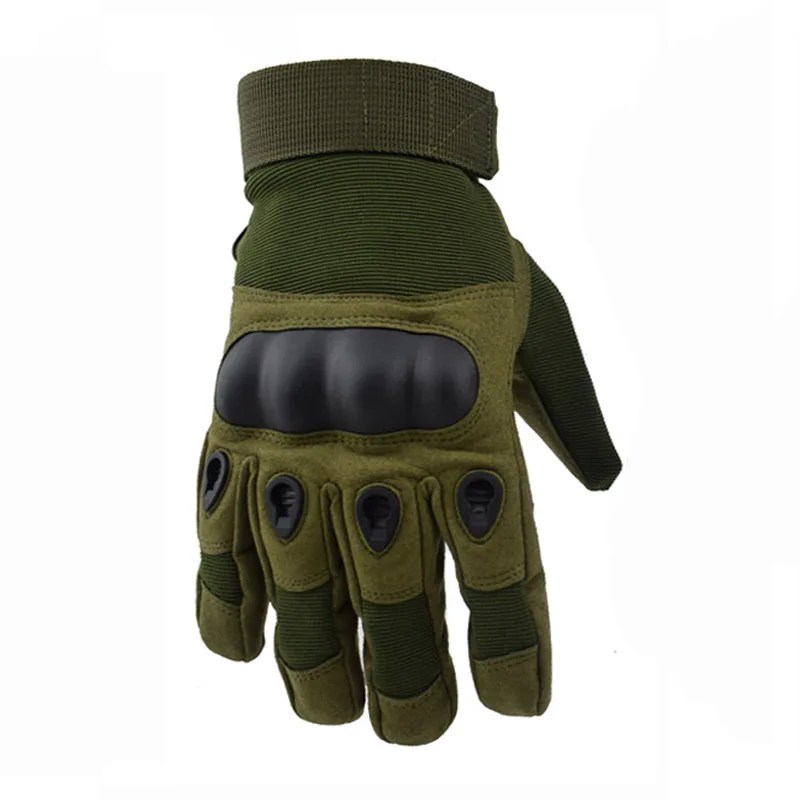 Full Finger Green Тактические перчатки военные армейские Combat paintball страйкбол перчатки для занятий спортом на открытом воздухе Велоспорт Пешие прогулки с твердыми костяшками половина/полный палец перчатки - Цвет: Full Finger Green