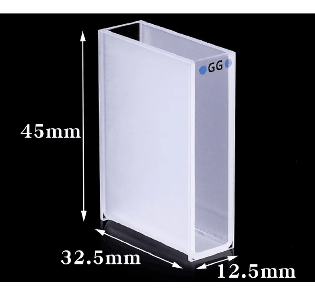 Optical Glass Cuvette Spectrophotometer High Transmittance Lab Temperature resistant Acid Alkal 30mm 10.5ml-G 2PCS | Инструменты