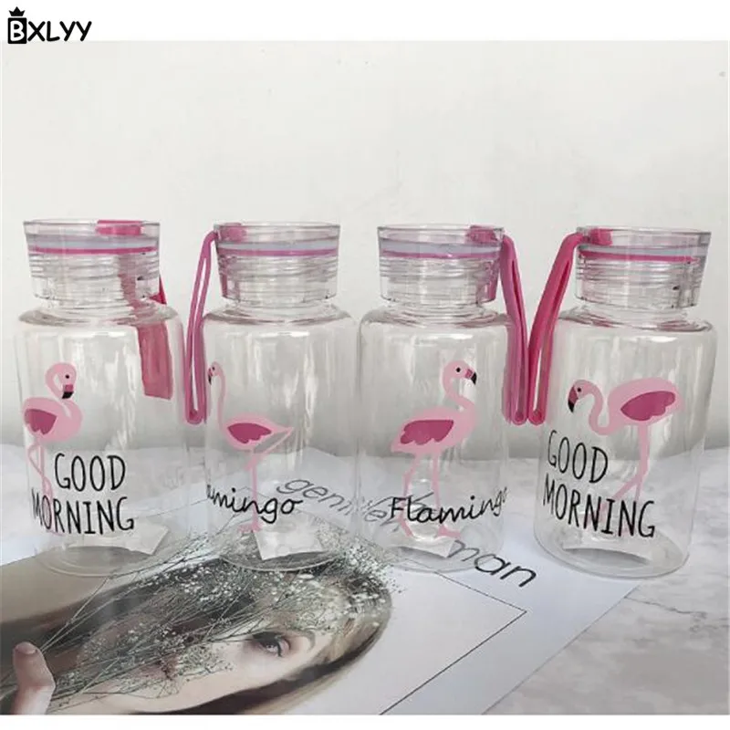 random-1pc BXLYY милый Фламинго бутылка для воды 300 мл открытый переносной чайник питьевой прибор, кухонные принадлежности Подарочная кружка для кофе Рождество. 8z - Цвет: random-1pc