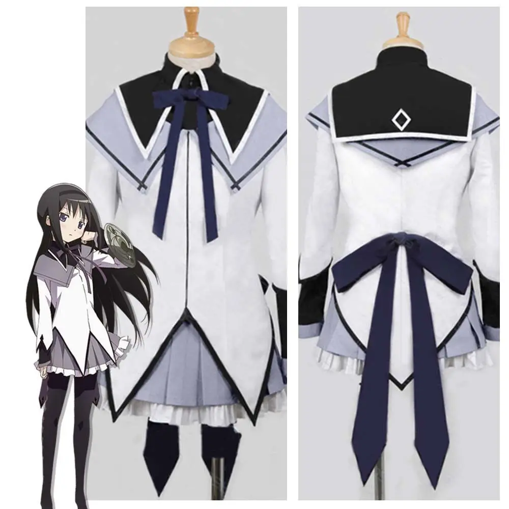 Puella Magi Madoka Magica Косплей Akemi Homura косплей костюм платье Хэллоуин вечеринка наряд