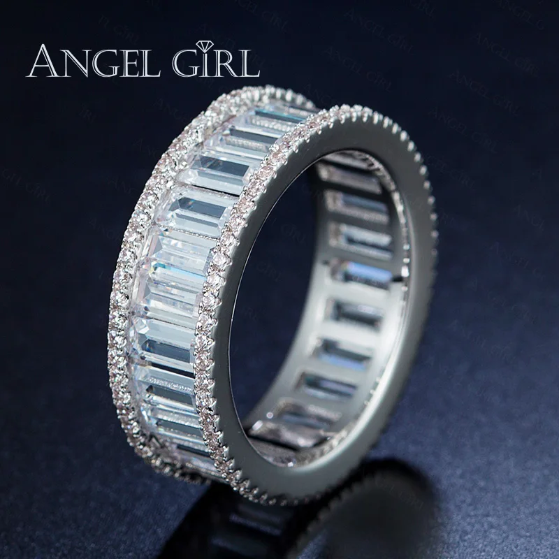 Angelgirl черное кольцо с фианитами ювелирное изделие женские квадратные
