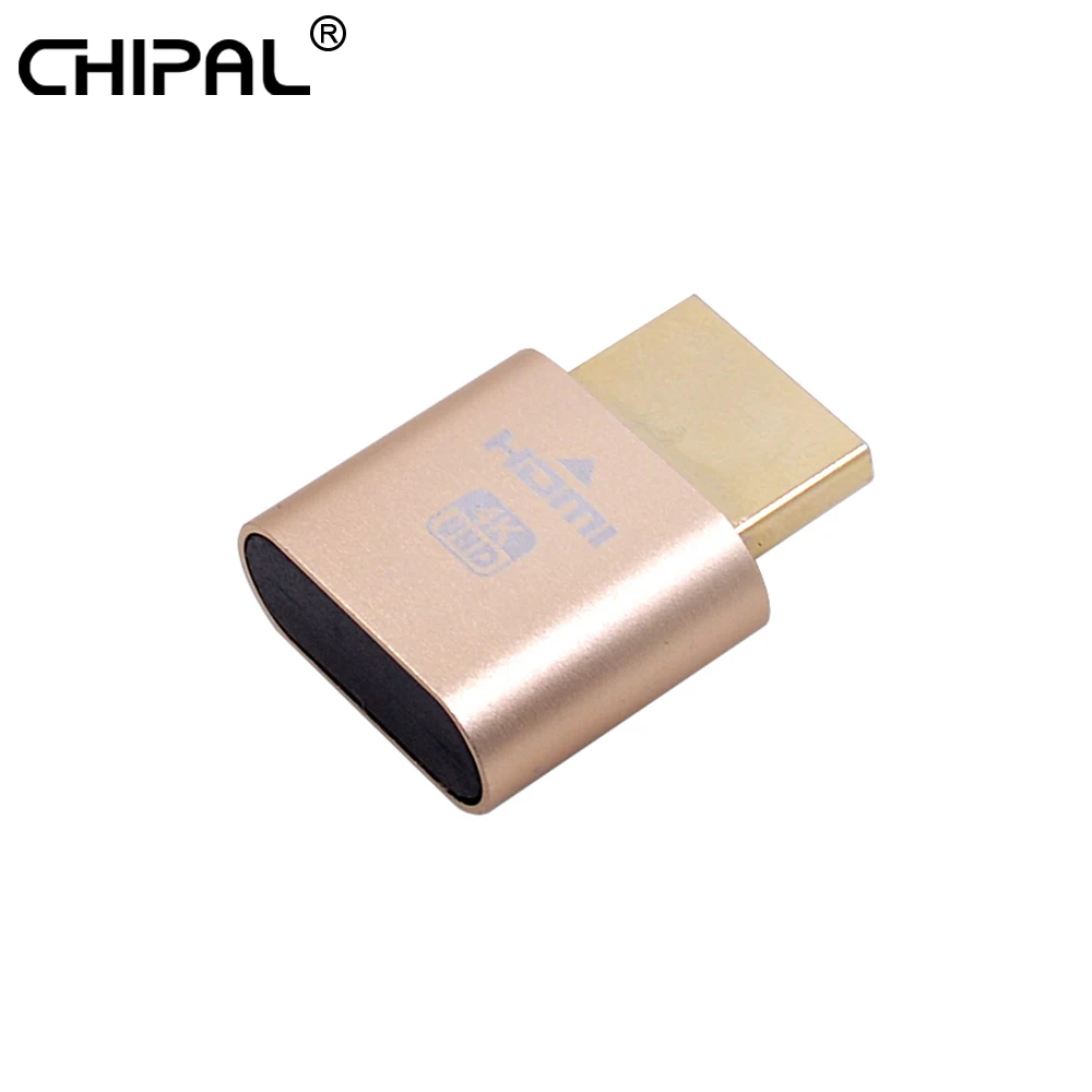 Адаптер Виртуального дисплея CHIPAL VGA Подключаемая вилка HDMI DDC EDID дисплей