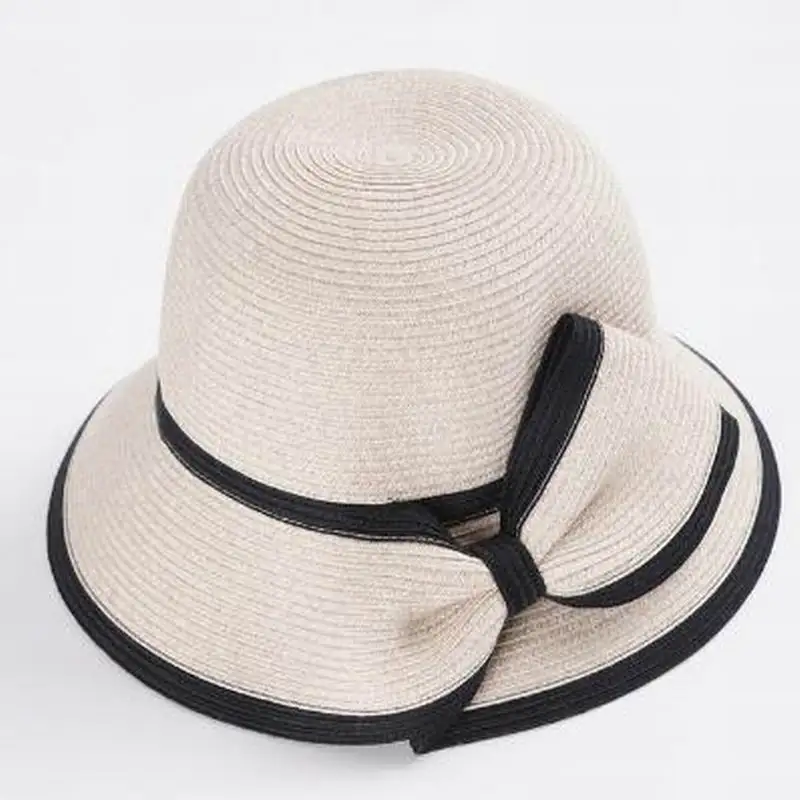 Шляпа Женская Солнцезащитная складная Модная элегантная пляжная Соломенная