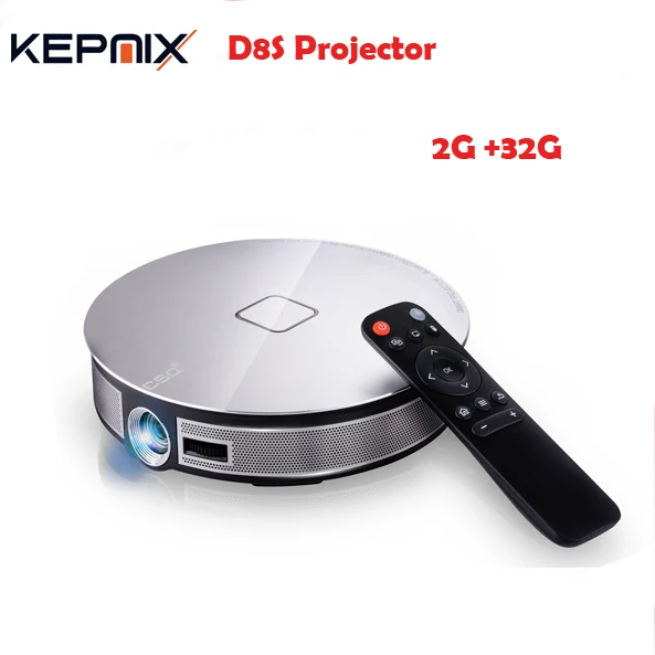 2G 32G D8S DLP проектор RK3368 Octa Core 1 ГБ/16 Гб 2 Гб/32 ГБ Android 6,0 проектор 5G WI-FI HDIM-IN домашнего видео театр 4K - Цвет: 2G 32G