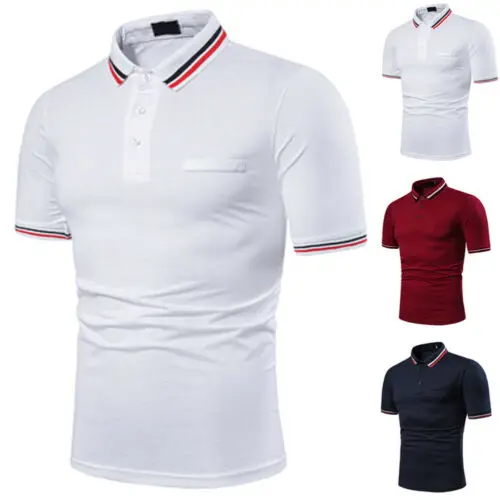 Новая модная Горячая Распродажа простые мужские облегающие рубашки с коротким