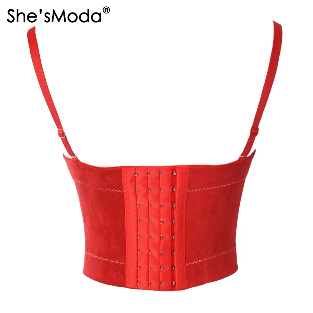 She'sModa, искусственная замша, кожа, бохо, хиппи, корсет, Bralet, Женский бюстье, бюстгальтер для ночного клуба, вечерние, обрезанный Топ, жилет размера плюс