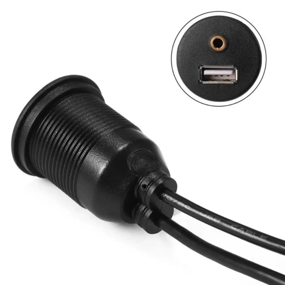 1 м USB AUX адаптер гнездо 3 5 мм разъем удлинитель для приборной панели автомобиля