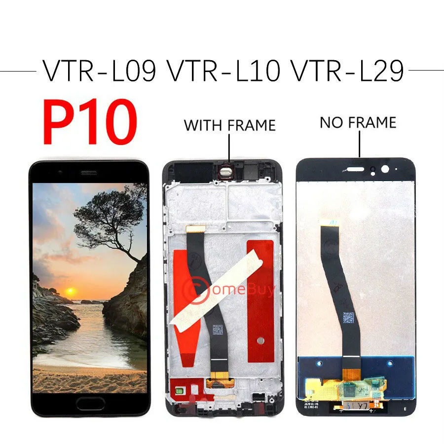 Для 5," huawei P10 плюс ЖК-дисплей Дисплей Сенсорный экран с рамкой VKY-L09 VKY-L29 P10 ЖК-дисплей Экран VTR-L09 VTR-L10 VTR-L29 Замена