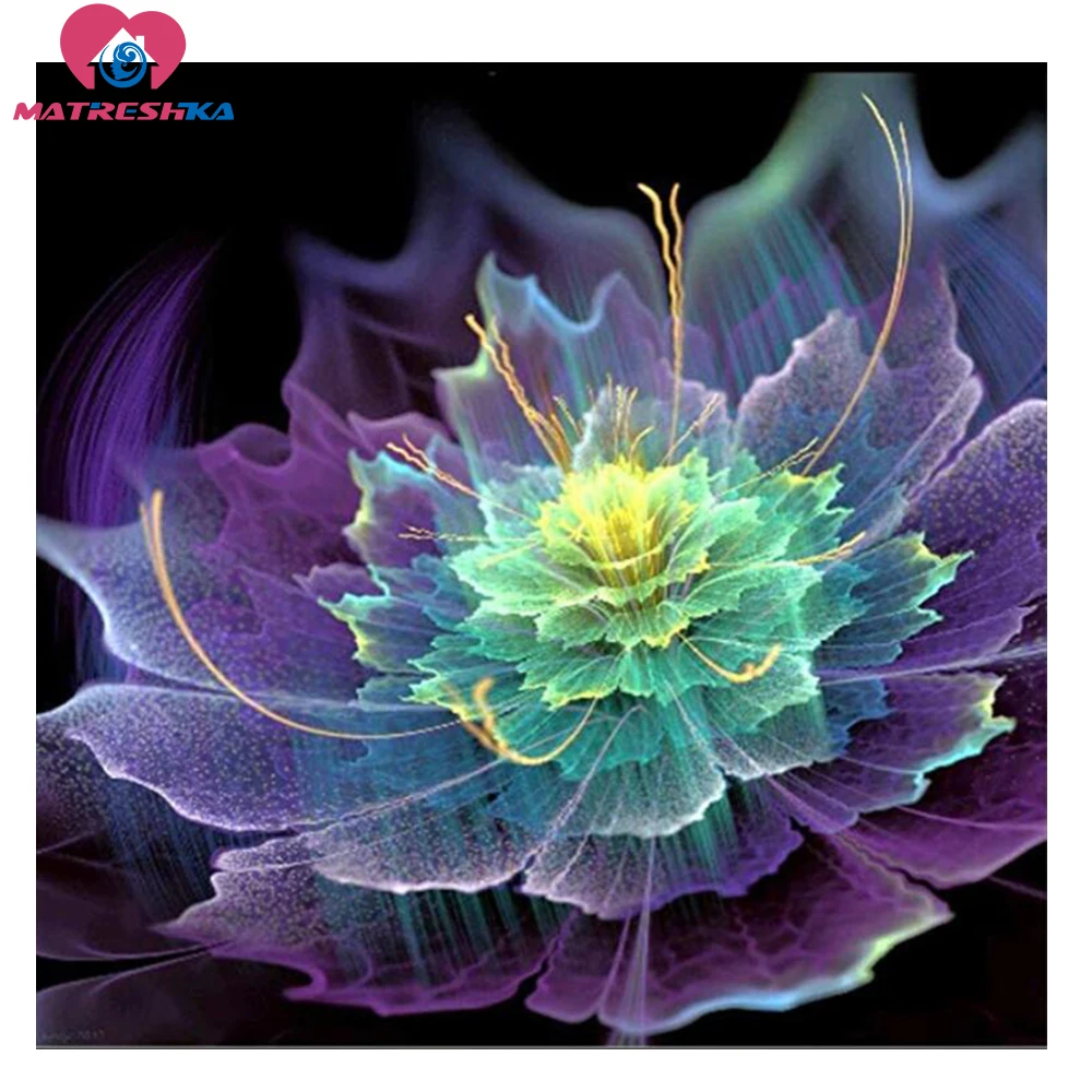 DIY Алмазная картина полная квадратная Картинка из страз Цветы рукоделие алмазные