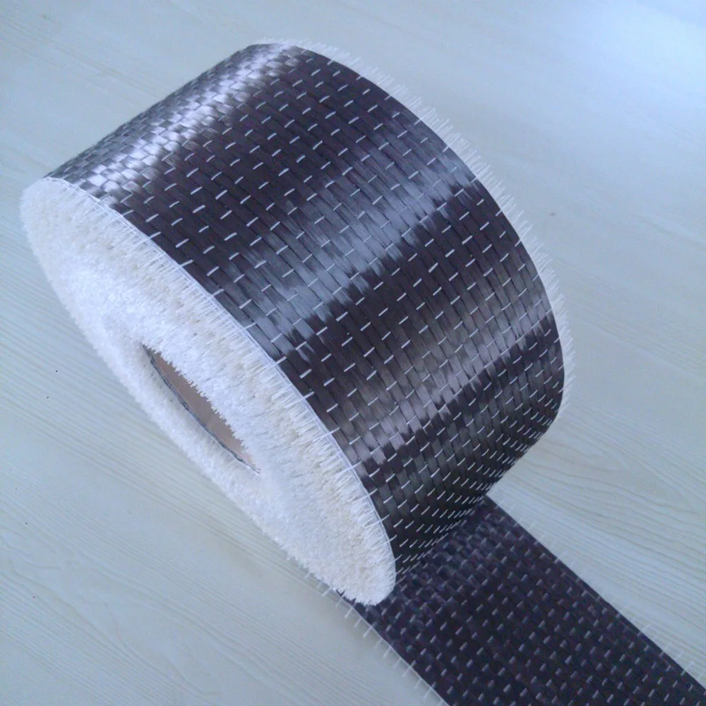 

[Grade C 2.5Gpa] 4"/10cm 200gsm Carbon Fiber Uni-directional Cloth UD Fabric Tap High strength Repair material
