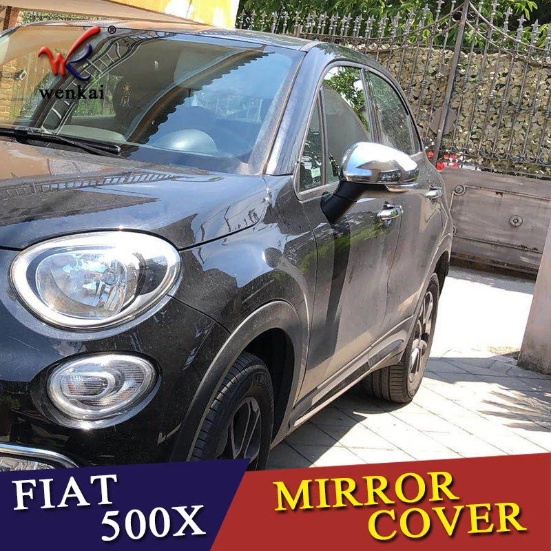 Крышка для автомобиля Стайлинг FIAT 500X 2014 2015 2016 2017 2018 2019 ABS хромированная боковое