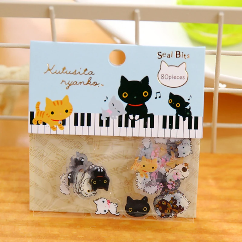 80 шт./упак. DIY Kawaii японский мультфильм ПВХ наклейки Rilakkuma Sentimental Circus наклейка