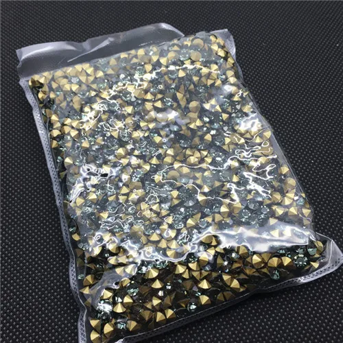 black diamond Богатый Цвет SS4 ss6 SS9 SS12 SS16 SS22 SS25 ss28 ss30 ss38 точка спинка стразы стекло шатон СТРАЗА камень - Цвет: black diamond