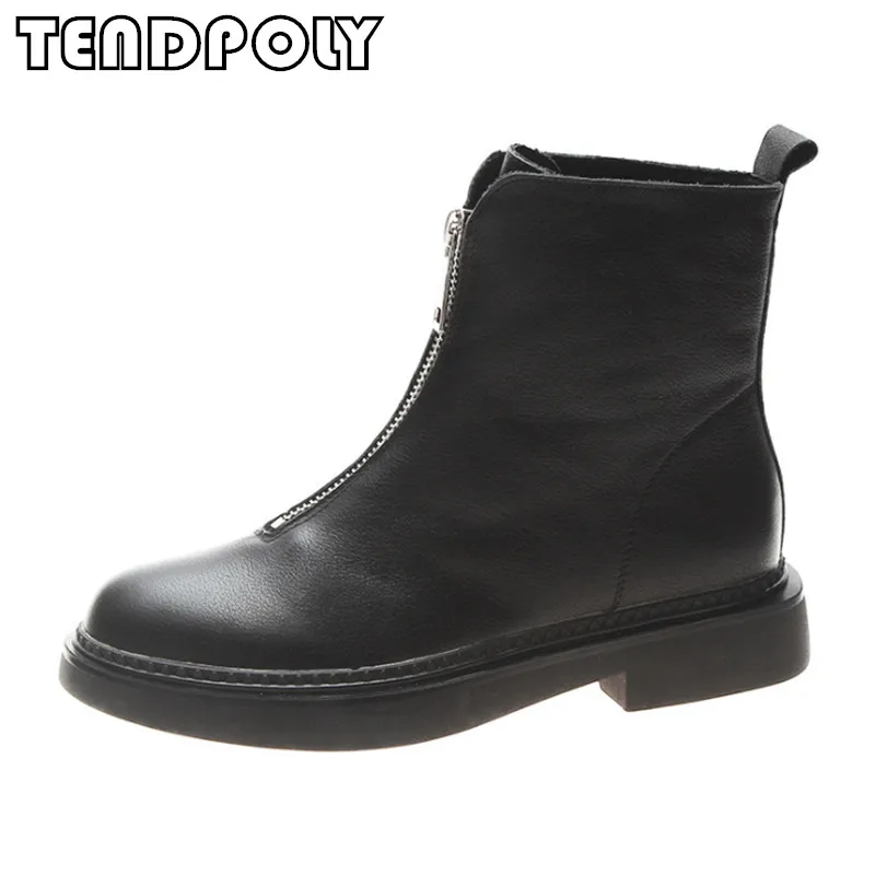 

2019 New casual women's boots winter hot leather short tube women shoes fashion trend comfortable soft Keep warm Martin boots