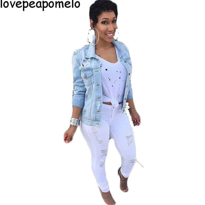 Женская джинсовая куртка lovepeapomelo новинка весны и осени 2018 с длинным рукавом